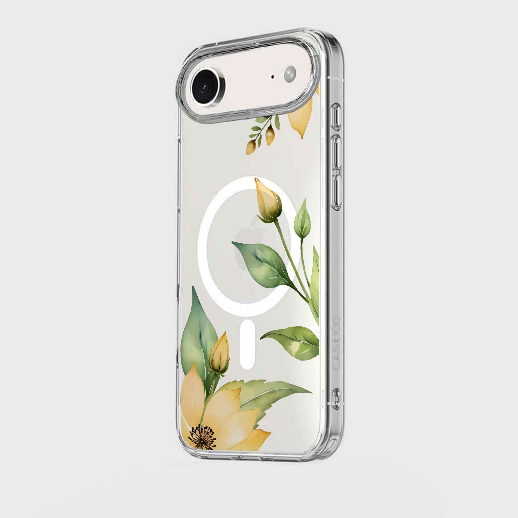 MagSafe iPhone Air Yellow Wildflower Clear Case