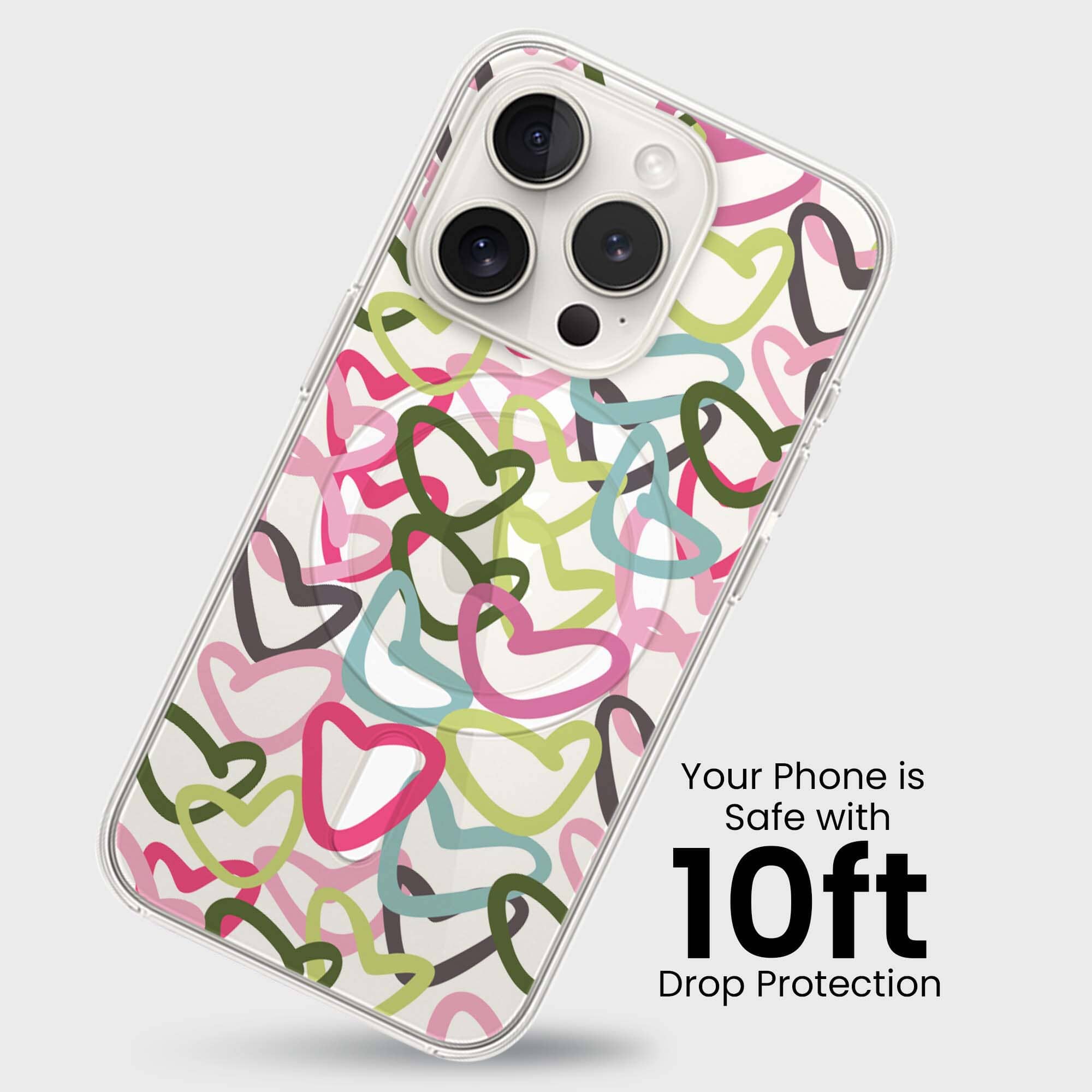 iPhone 15 Pro Max Clear Case - Graffiti Design