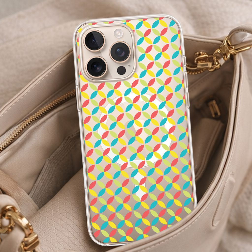 iPhone 16 Pro Max Clear Case - Yellow Celestial Petal Design