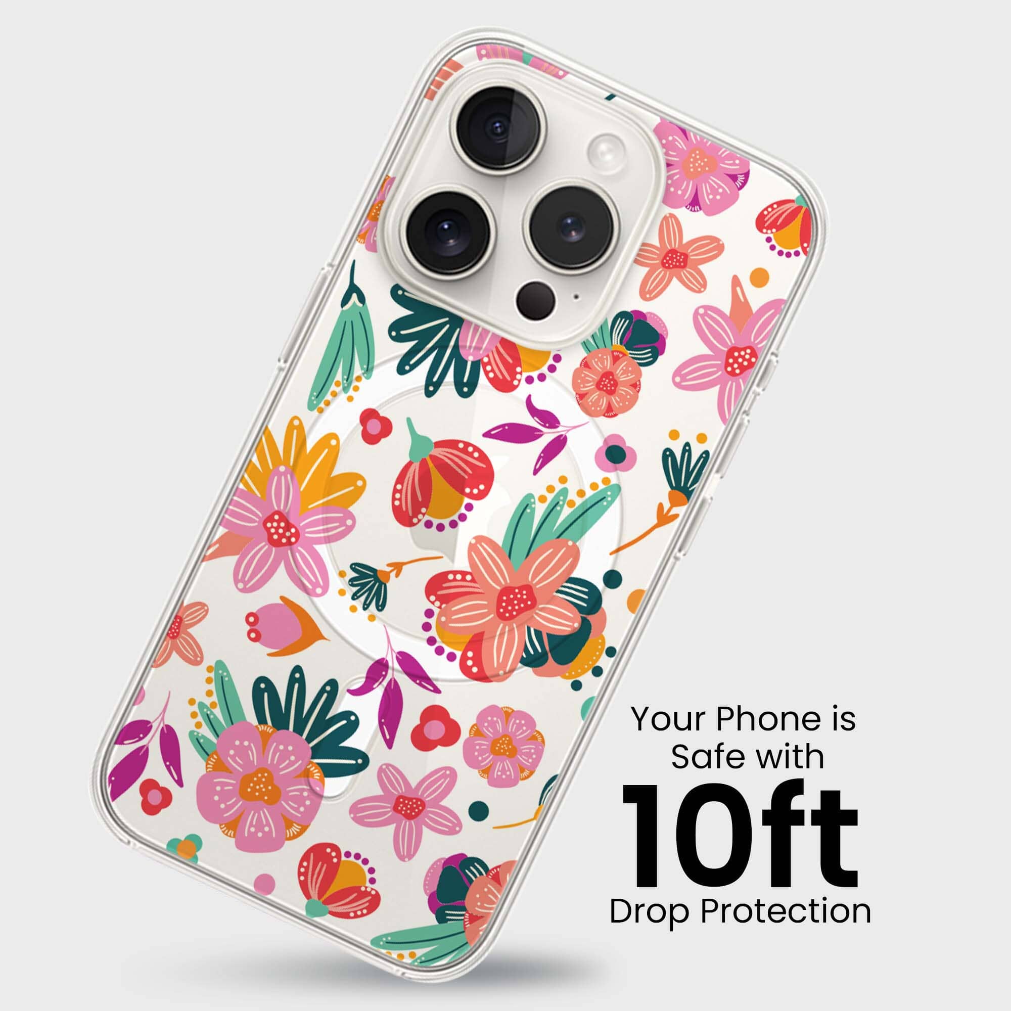 iPhone 15 Pro Case With MagSafe - Spring Flower