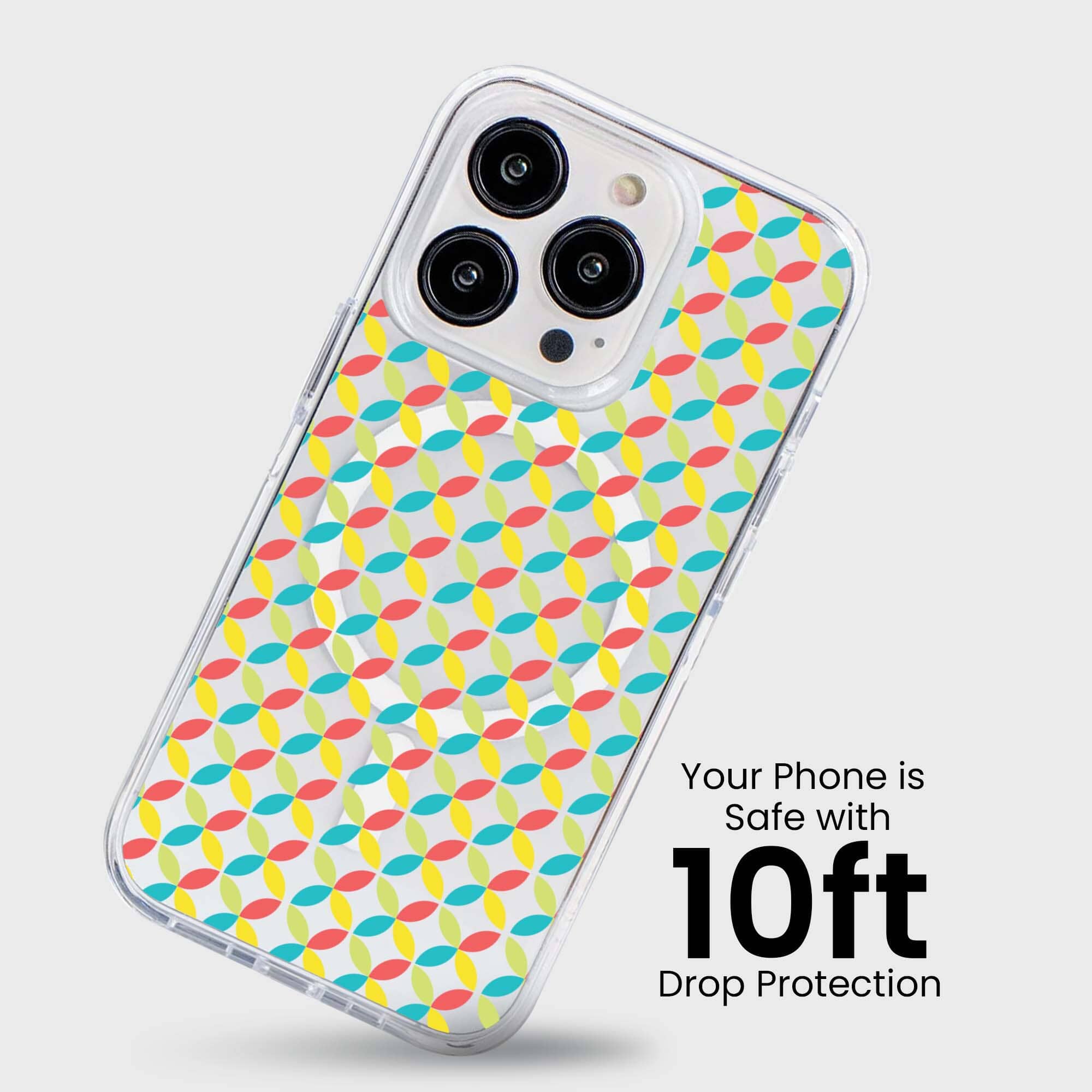 iPhone 15 Pro Max Clear Case - Yellow Celestial Petal Design