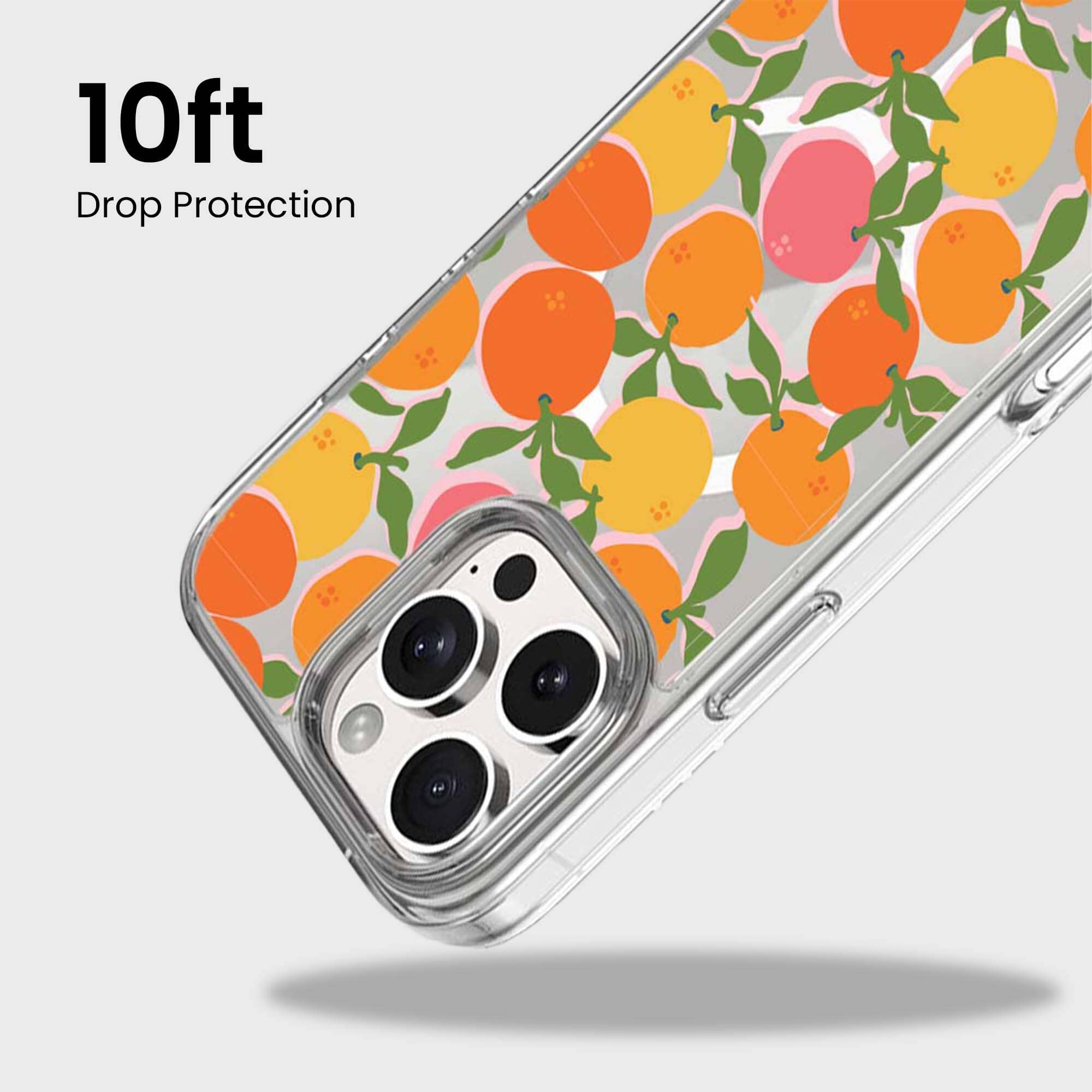 iPhone 15 Pro Max Clear Case - Orange You Clever Design