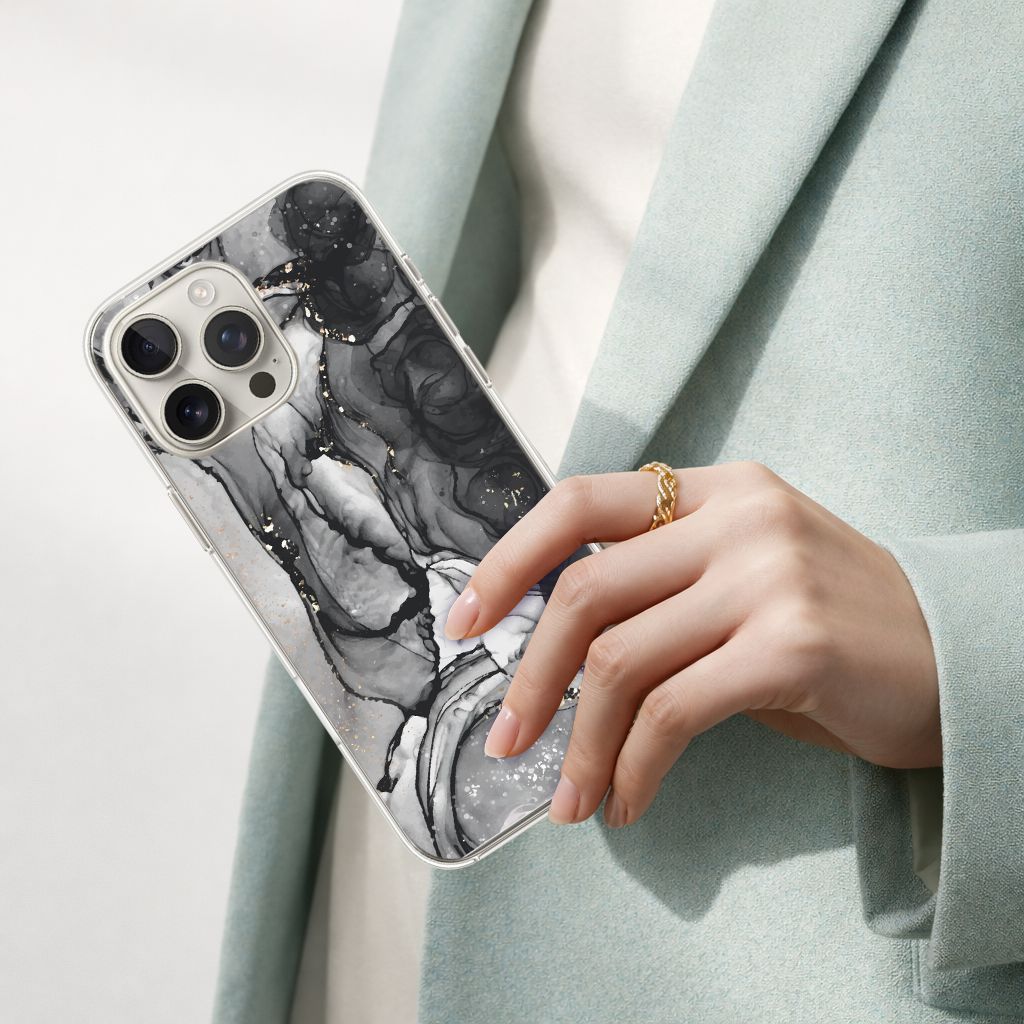 iPhone 16 Pro Max Case With MagSafe - Black Marble