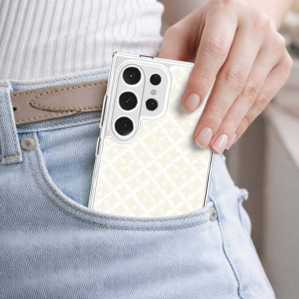 Samsung Galaxy S26 Ultra Clear Design Case - Petal Gold