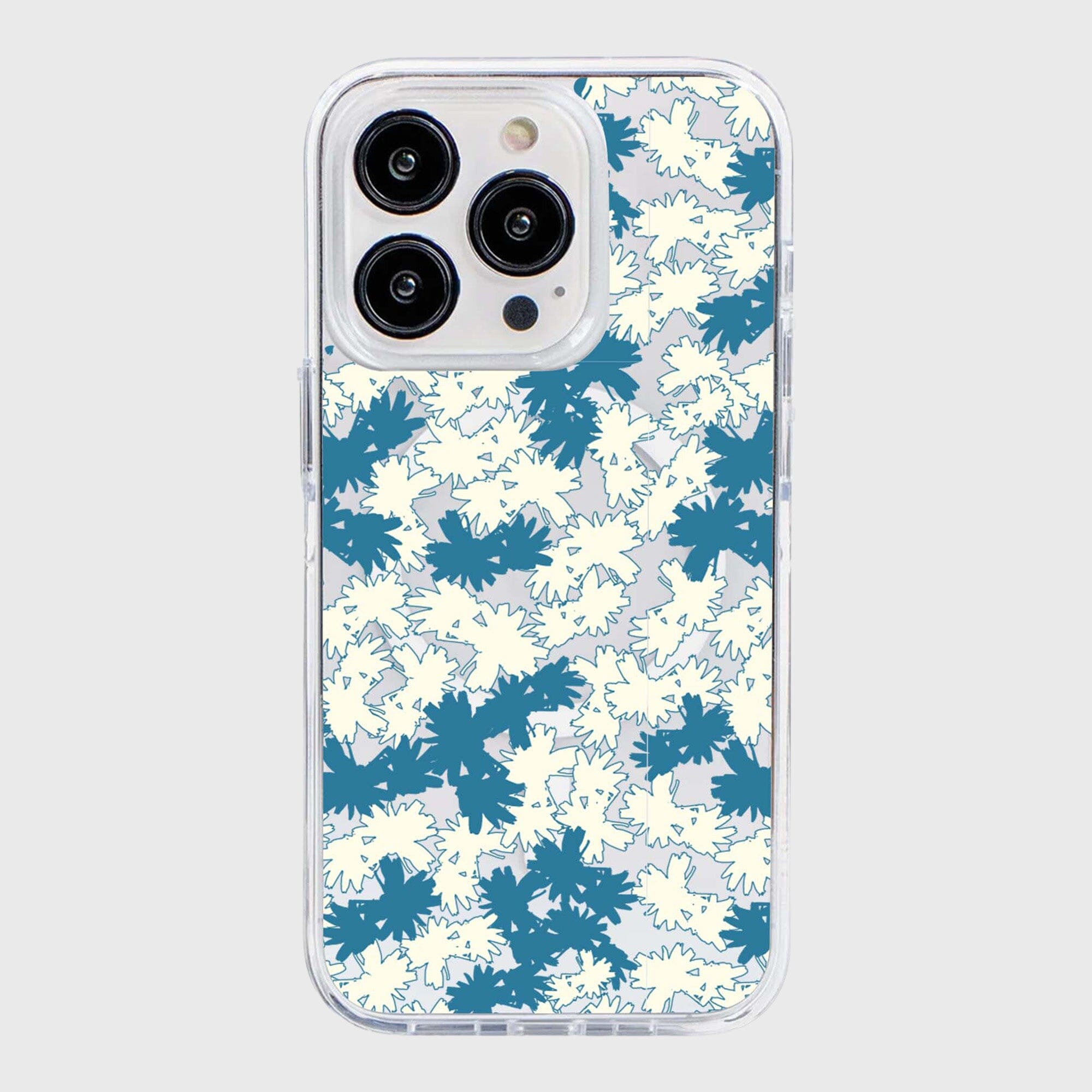 iPhone 15 Pro Max Clear Case - Blue Dandelion Design