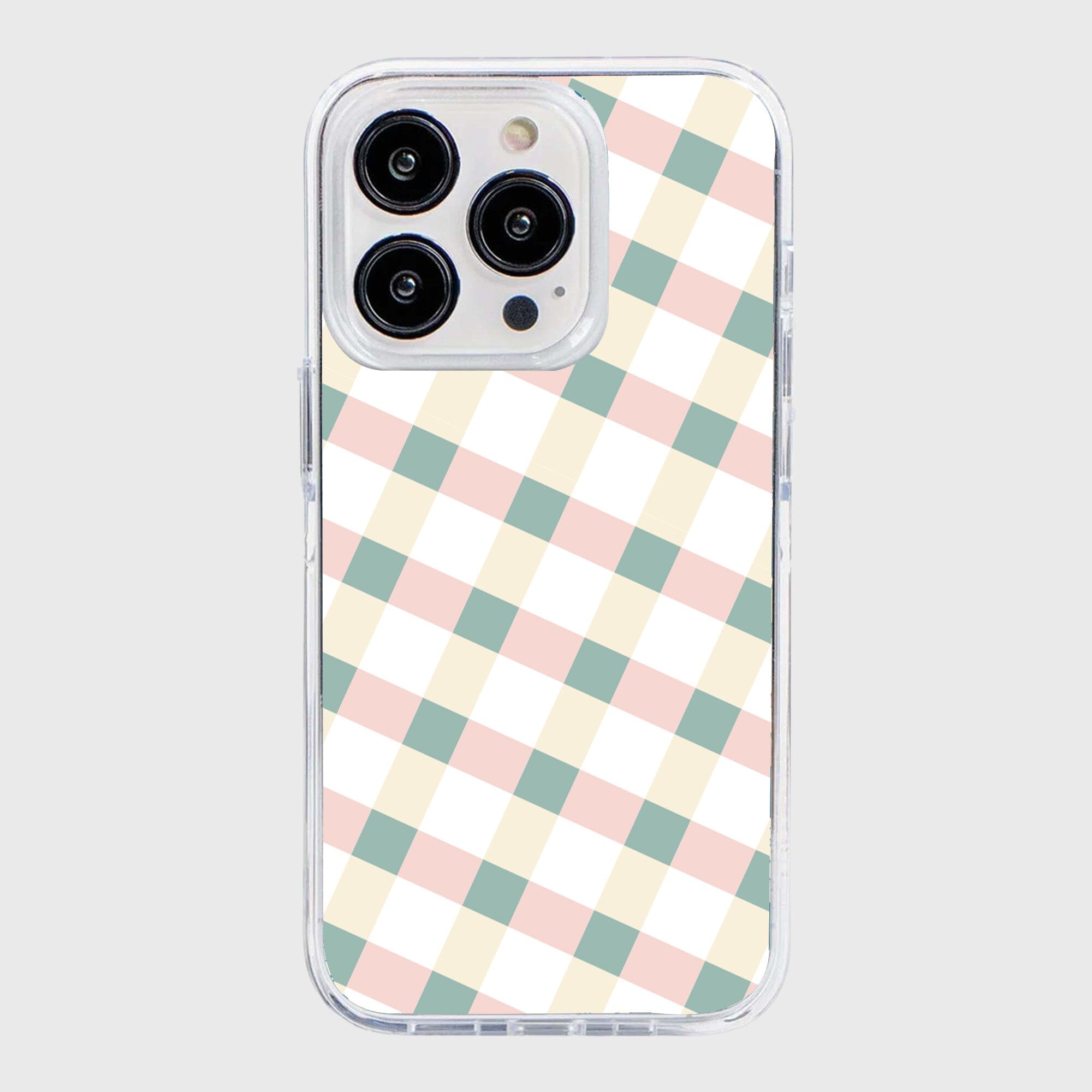 iPhone 15 Pro Max Clear Case - Light Lattice Design