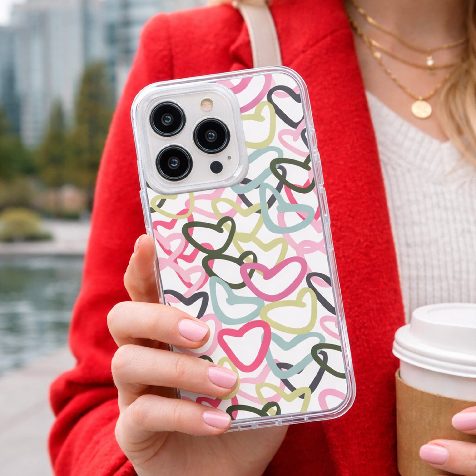 iPhone 15 Pro Max Clear Case - Graffiti Design