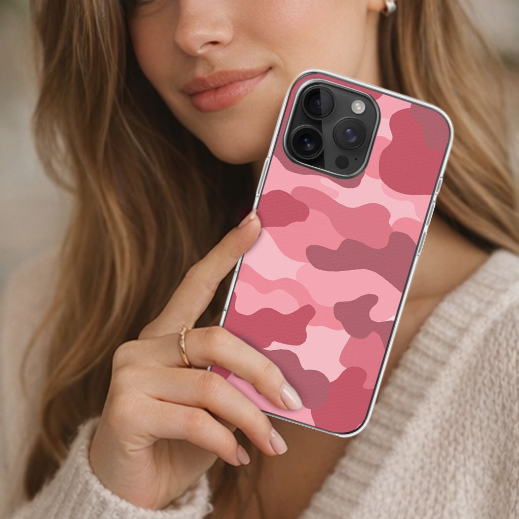 MagSafe iPhone 16 Pro Max Pink Camo Case