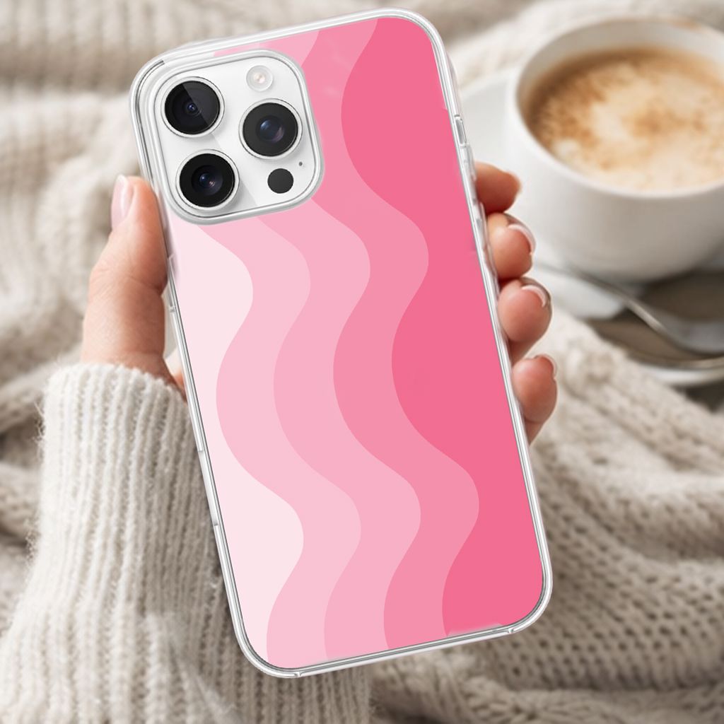 MagSafe iPhone 16 Pro Max Pink Wave Case