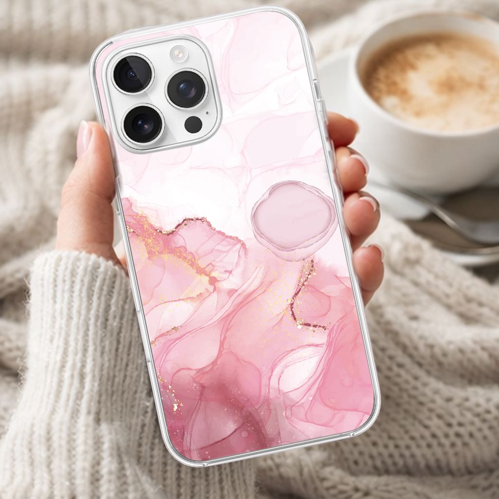 iPhone 16 Pro Max Case With MagSafe - Pink Marble