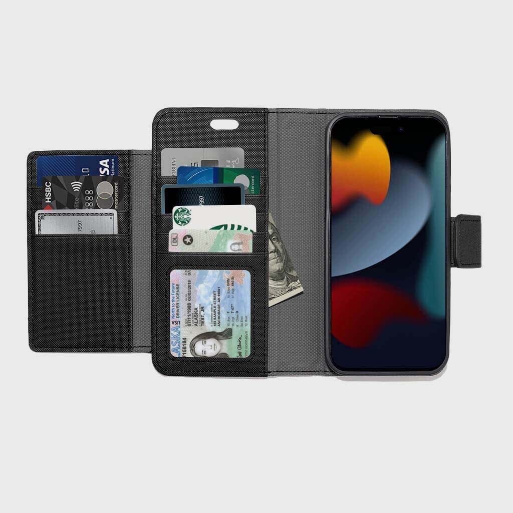 ZAMA Wallet Case For Iphone 16 Pro Max, Premium Pu Leather Flip Folio Case W Card Slot, Stand Holder And Magnetic Closure Tpu Shockproof Interior