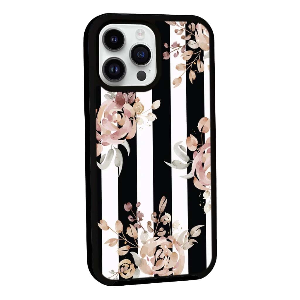 MagSafe iPhone 13 Pro Max Black Flower Case