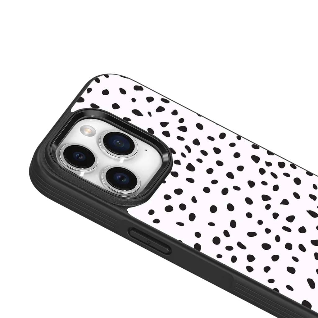 iPhone 15 Pro Case With MagSafe - White Polka