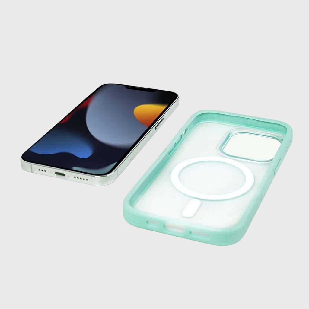 iPhone 15 Case With MagSafe - Green Flower