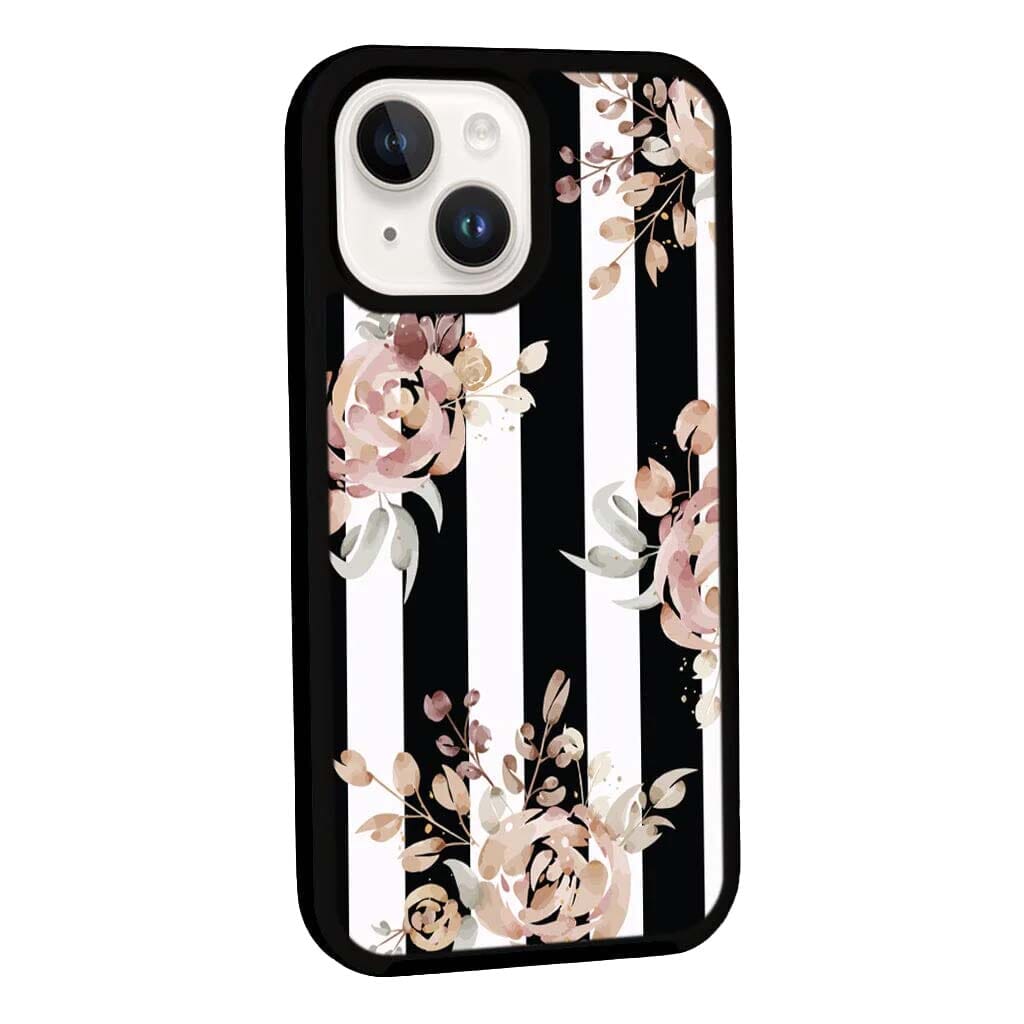 MagSafe iPhone 13 Black Flower Case