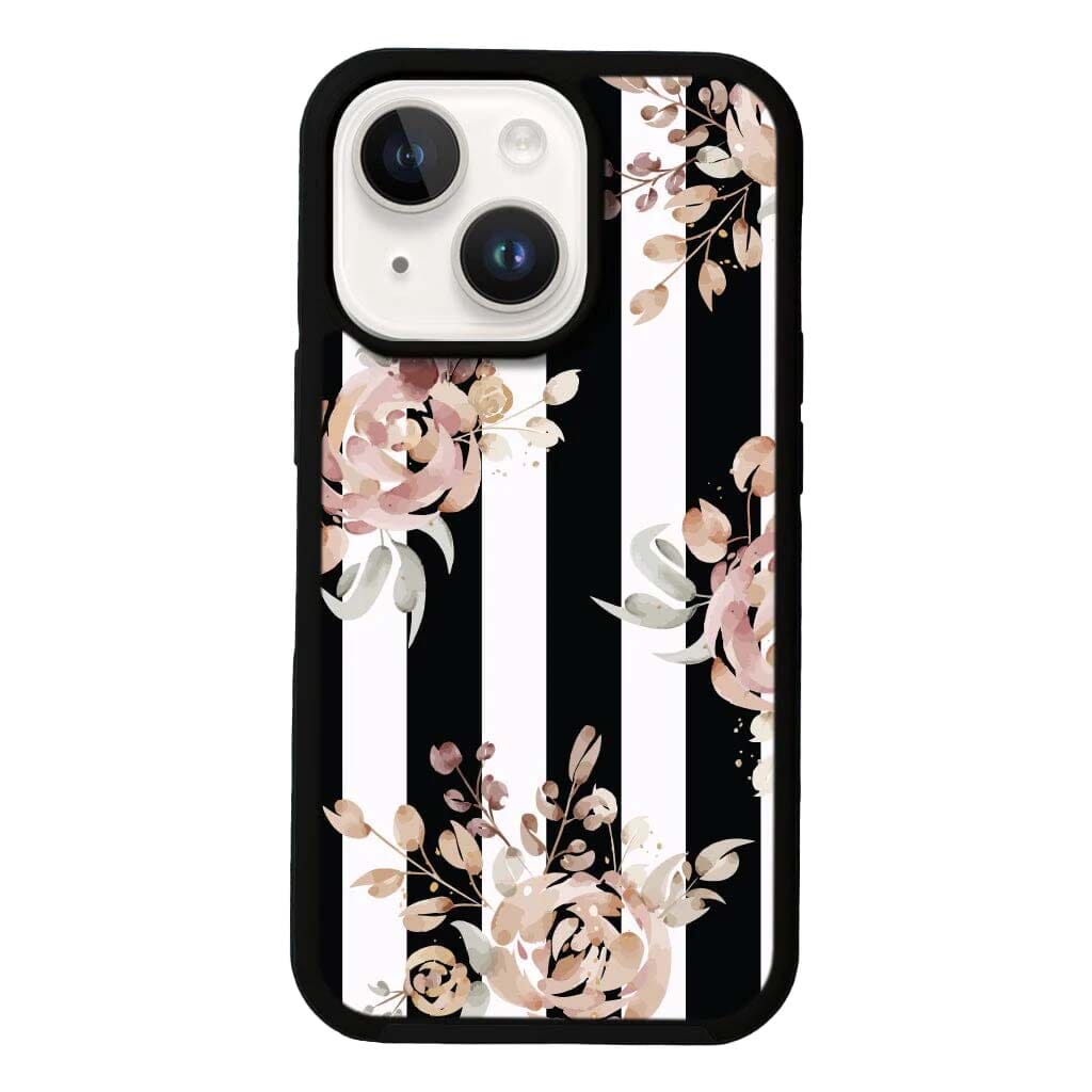MagSafe iPhone 13 Black Flower Case