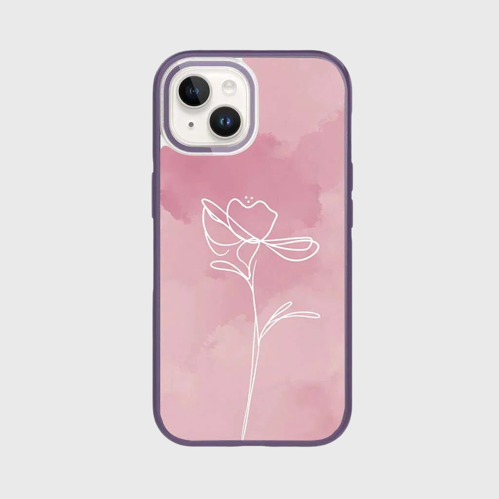 iPhone 15 Case With MagSafe - Pink Flower