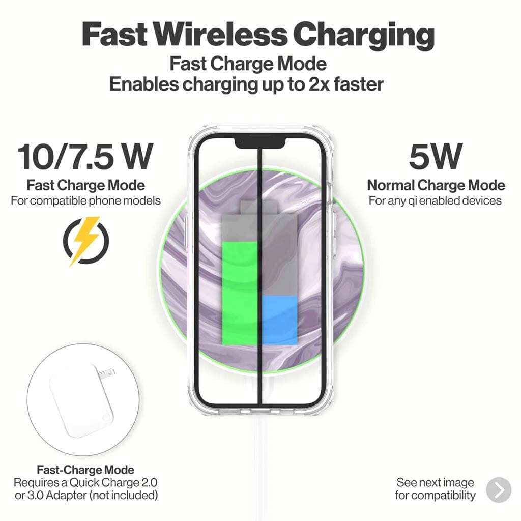Purple Swirl Pattern - Wireless Charging Pad
