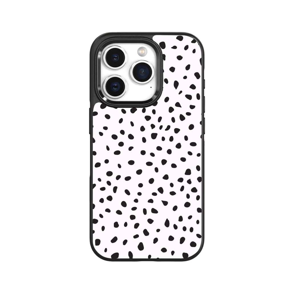 iPhone 15 Pro Case With MagSafe - White Polka