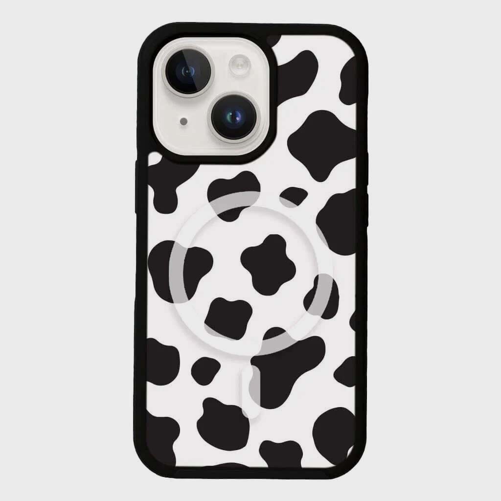 Black Cow Print iPhone 13 Case Caseco - Main Image