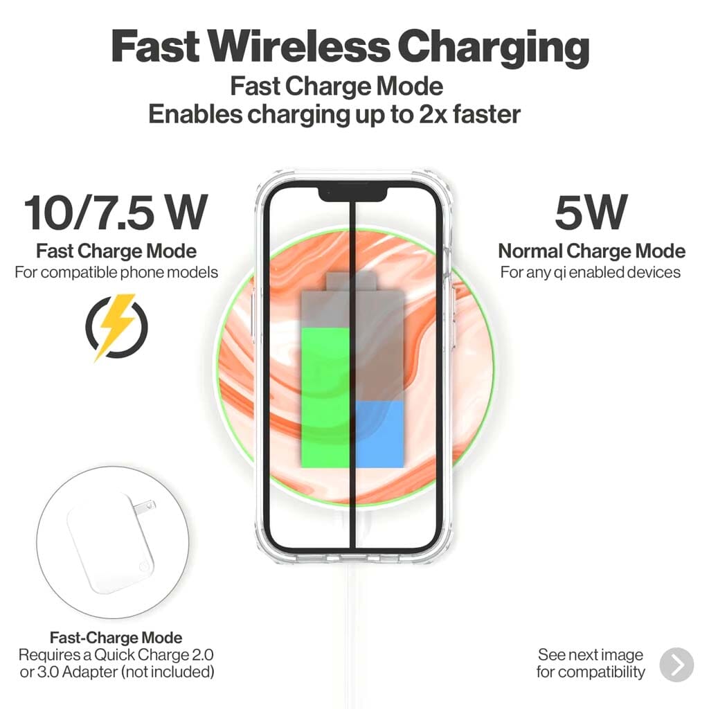 Orange Swirl Pattern - Wireless Charging Pad
