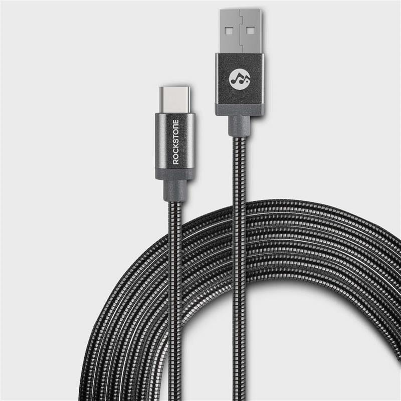 Pet Proof Metal Braided Type C to USB 2.0 Cable - 2 Meter