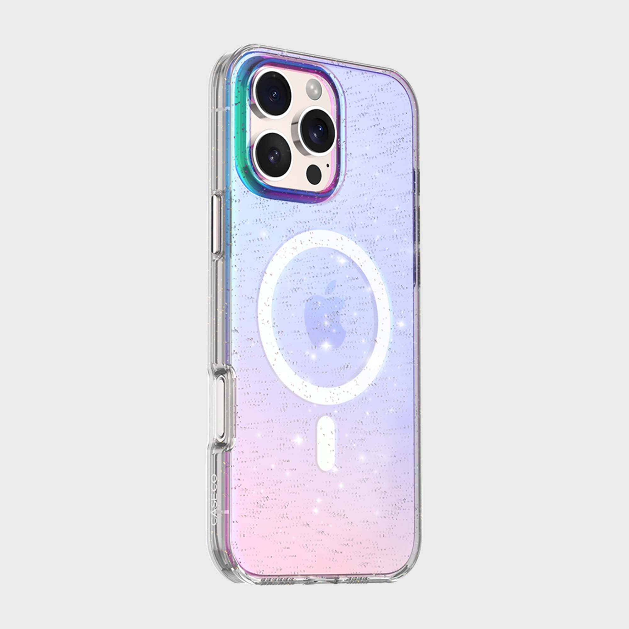 iPhone 16 Pro Max Anti-Yellow Glitter Clear Case with MagSafe