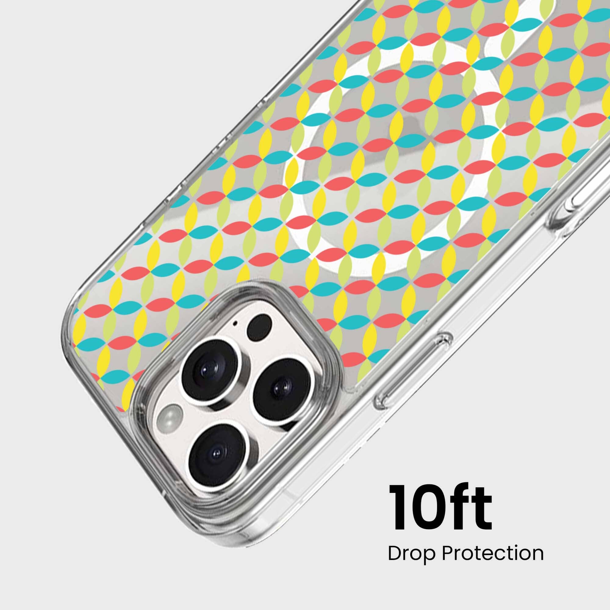 iPhone 16 Pro Clear Case - Yellow Celestial Petal Design