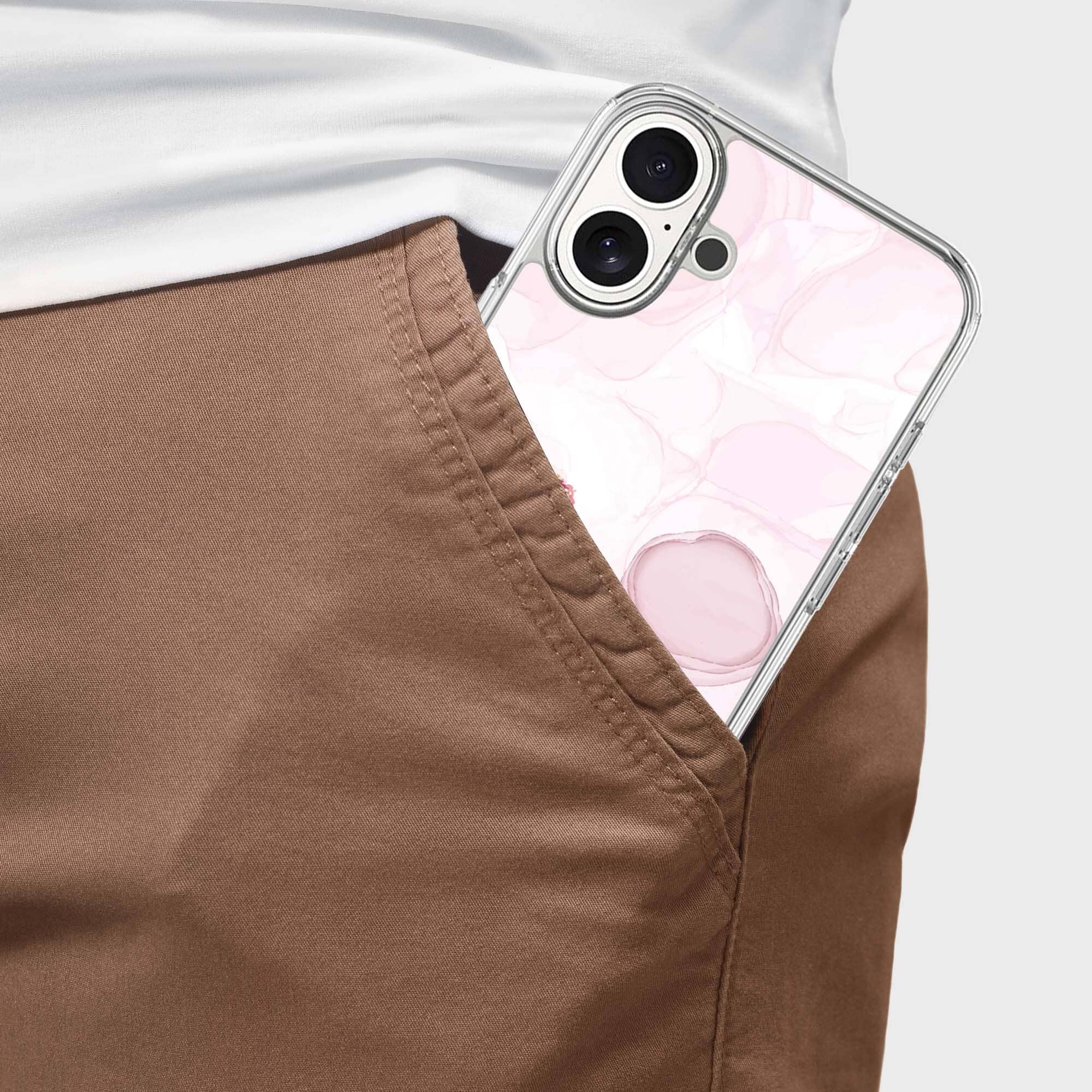 iPhone 16 Case With MagSafe - Pink Marble
