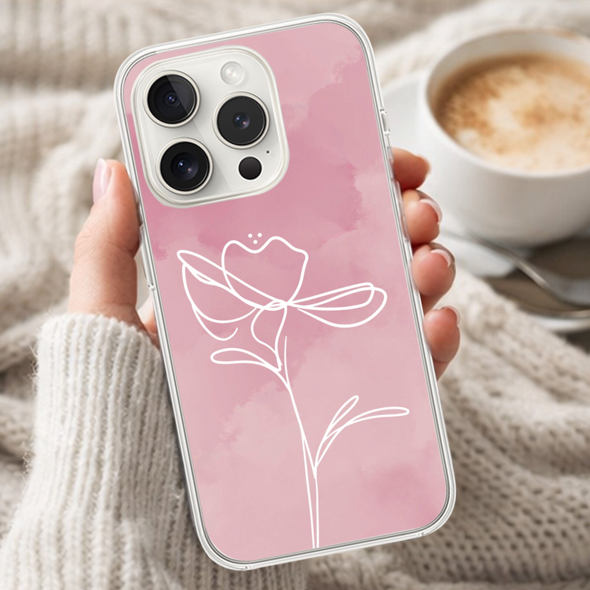 iPhone 15 Pro Max Case With MagSafe - Pink Flower