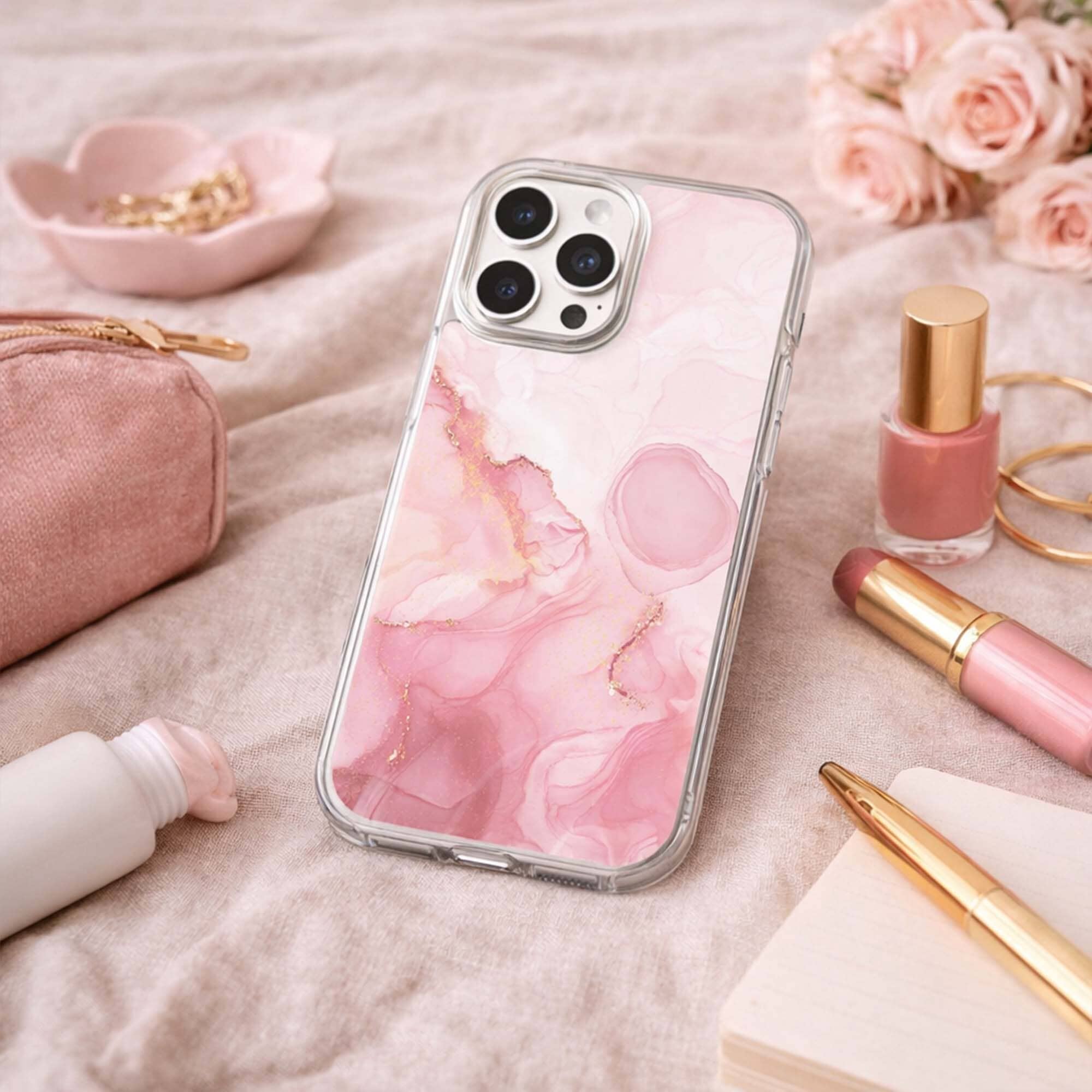 iPhone 16 Pro Case With MagSafe - Pink Marble