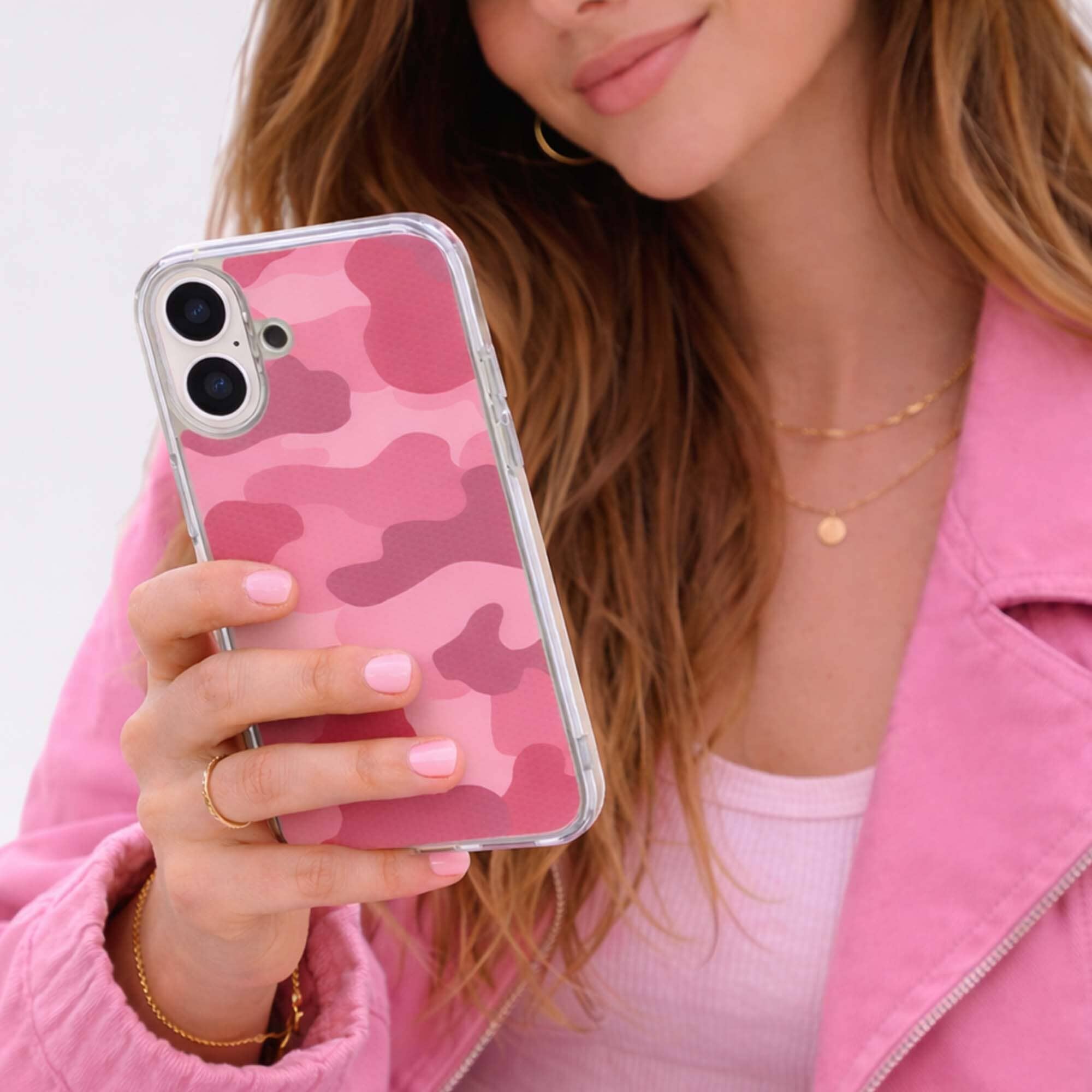 MagSafe iPhone 16 Pink Camo Case