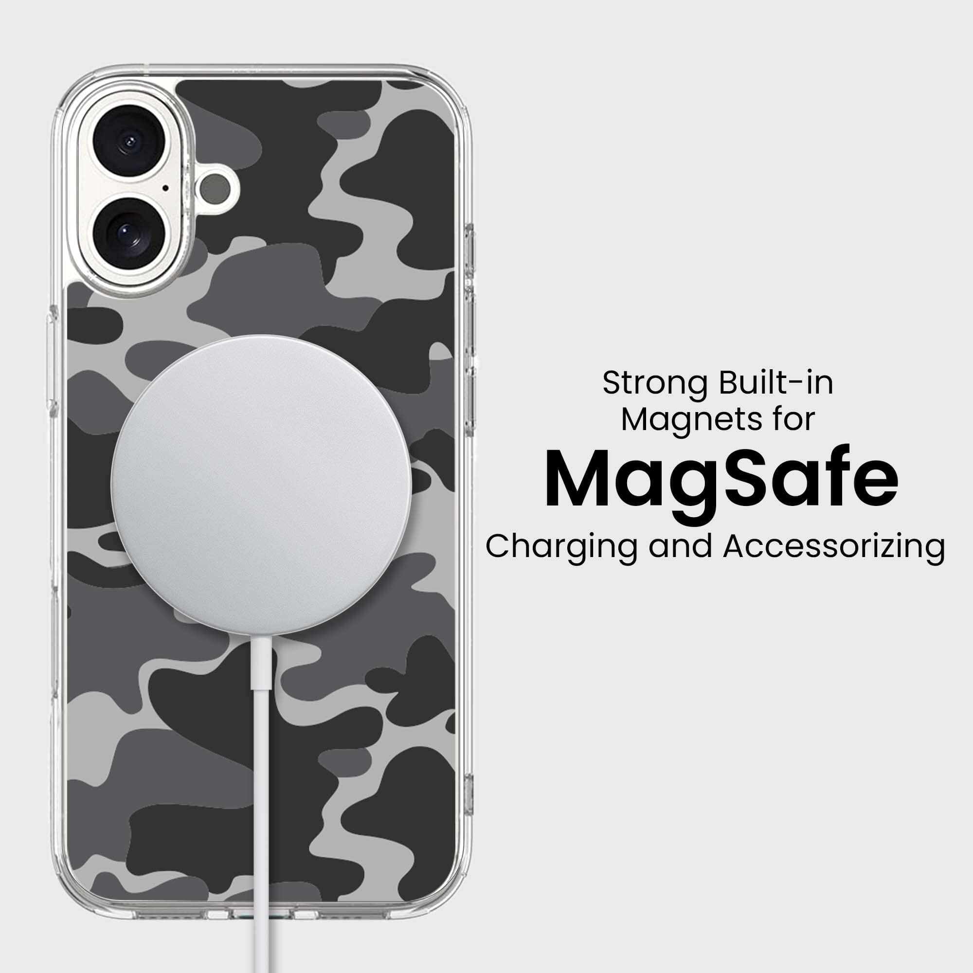 iPhone 16 Case With MagSafe - Black Camo