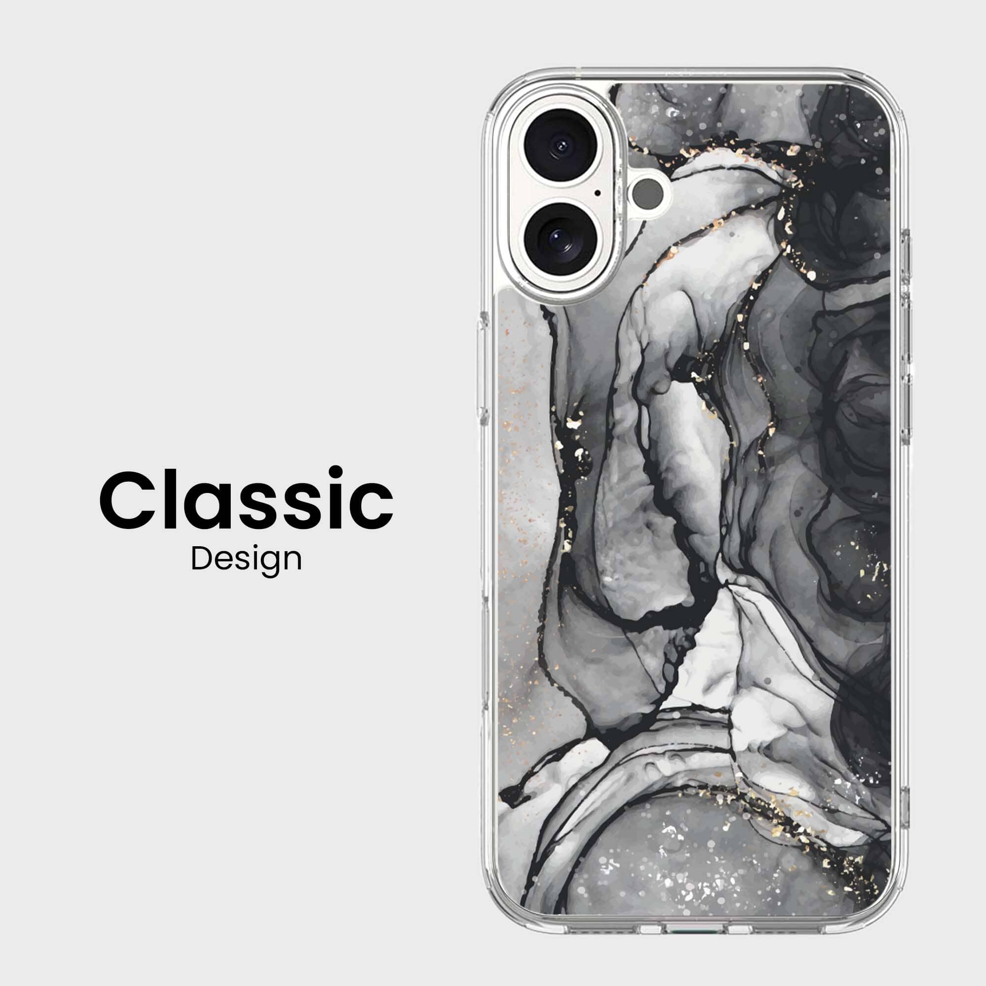 iPhone 16 Case With MagSafe - Black Marble