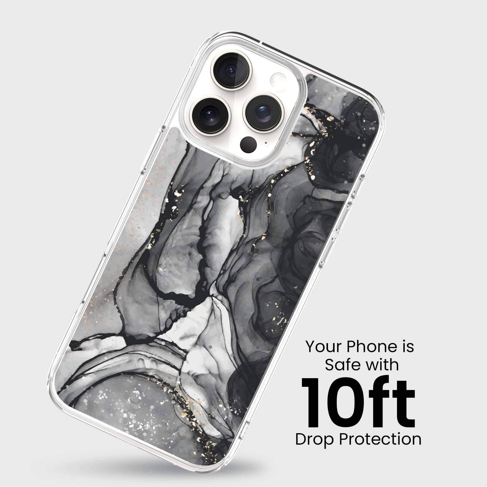 iPhone 16 Pro Max Case With MagSafe - Black Marble