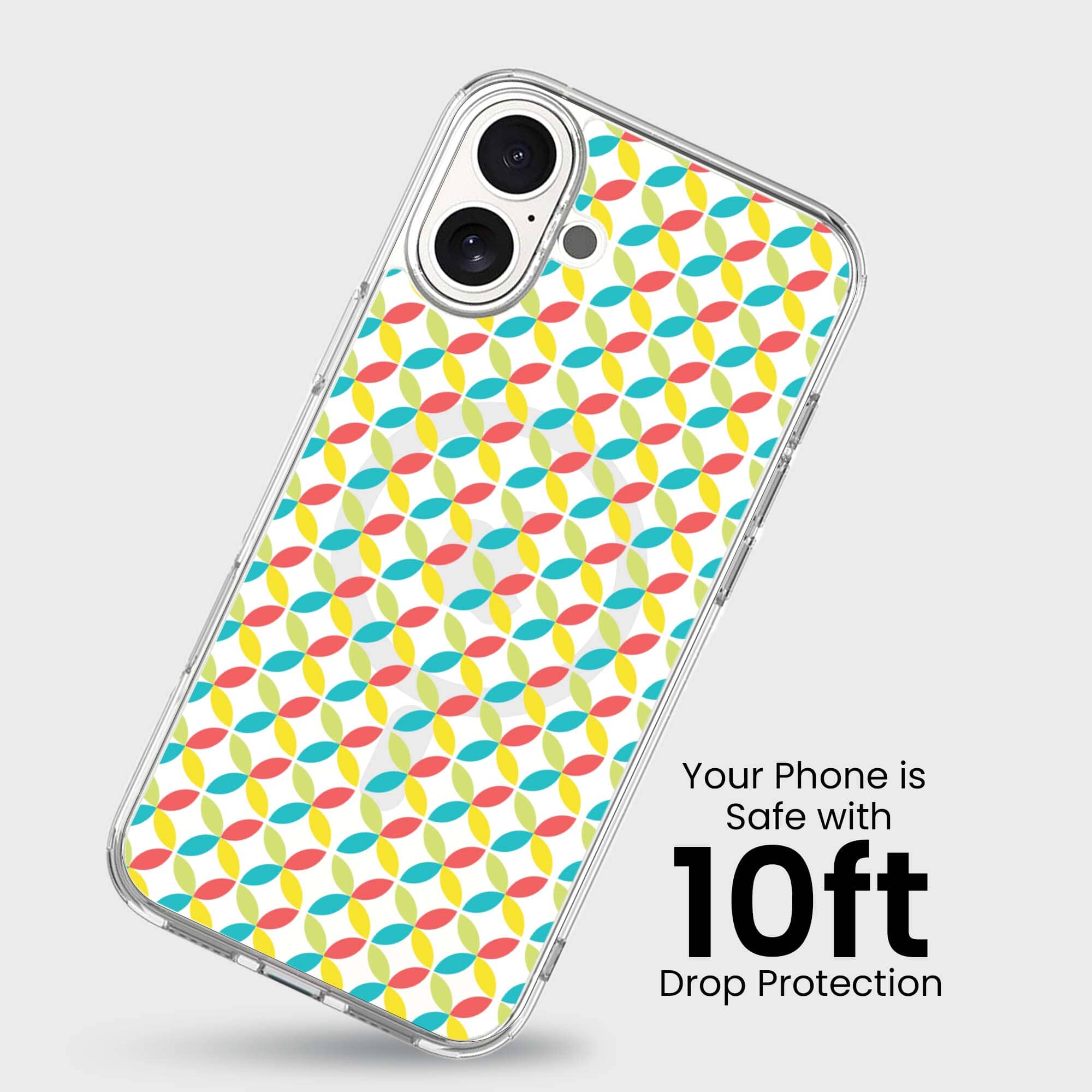 iPhone 16 Clear Case - Yellow Celestial Petal Design