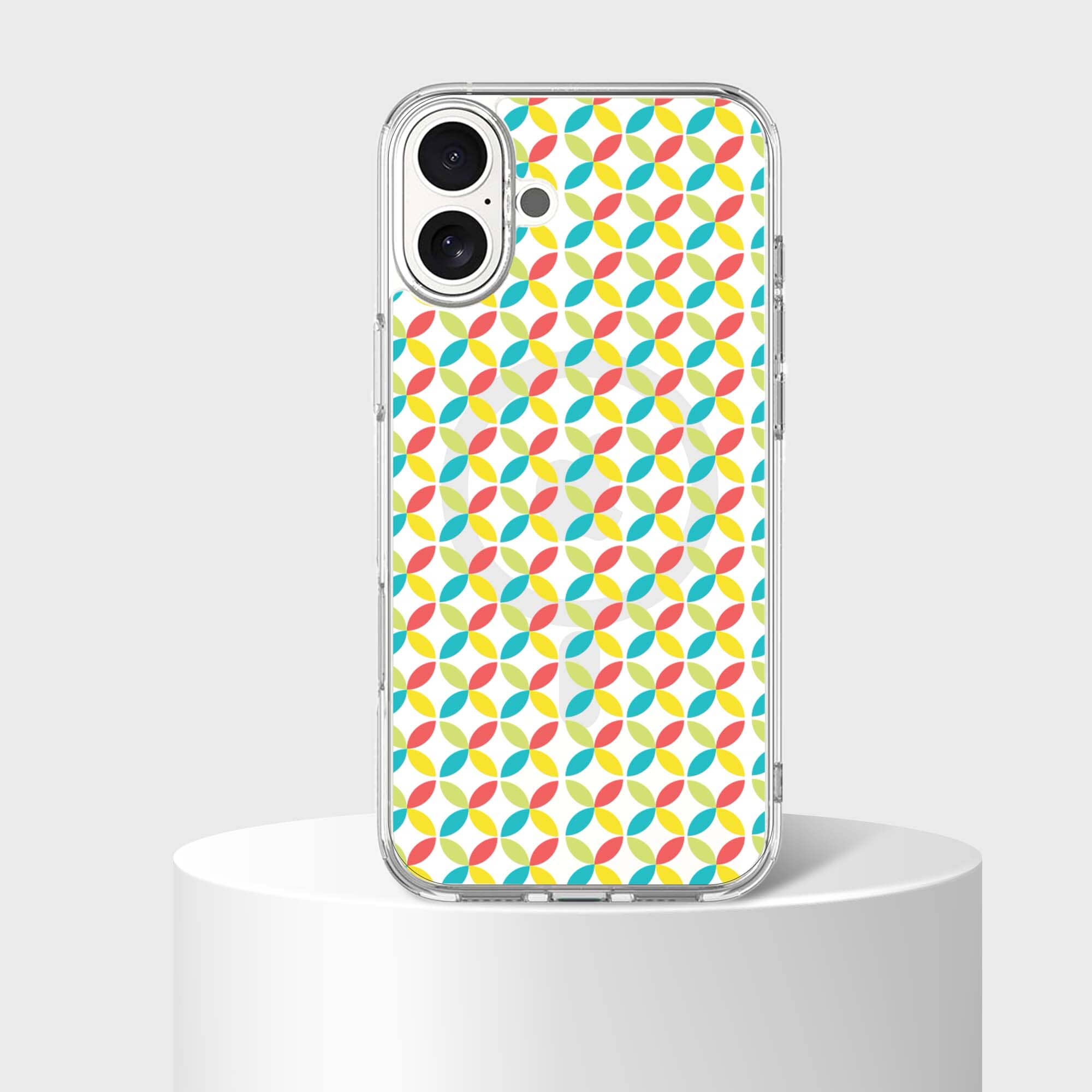 iPhone 16 Clear Case - Yellow Celestial Petal Design