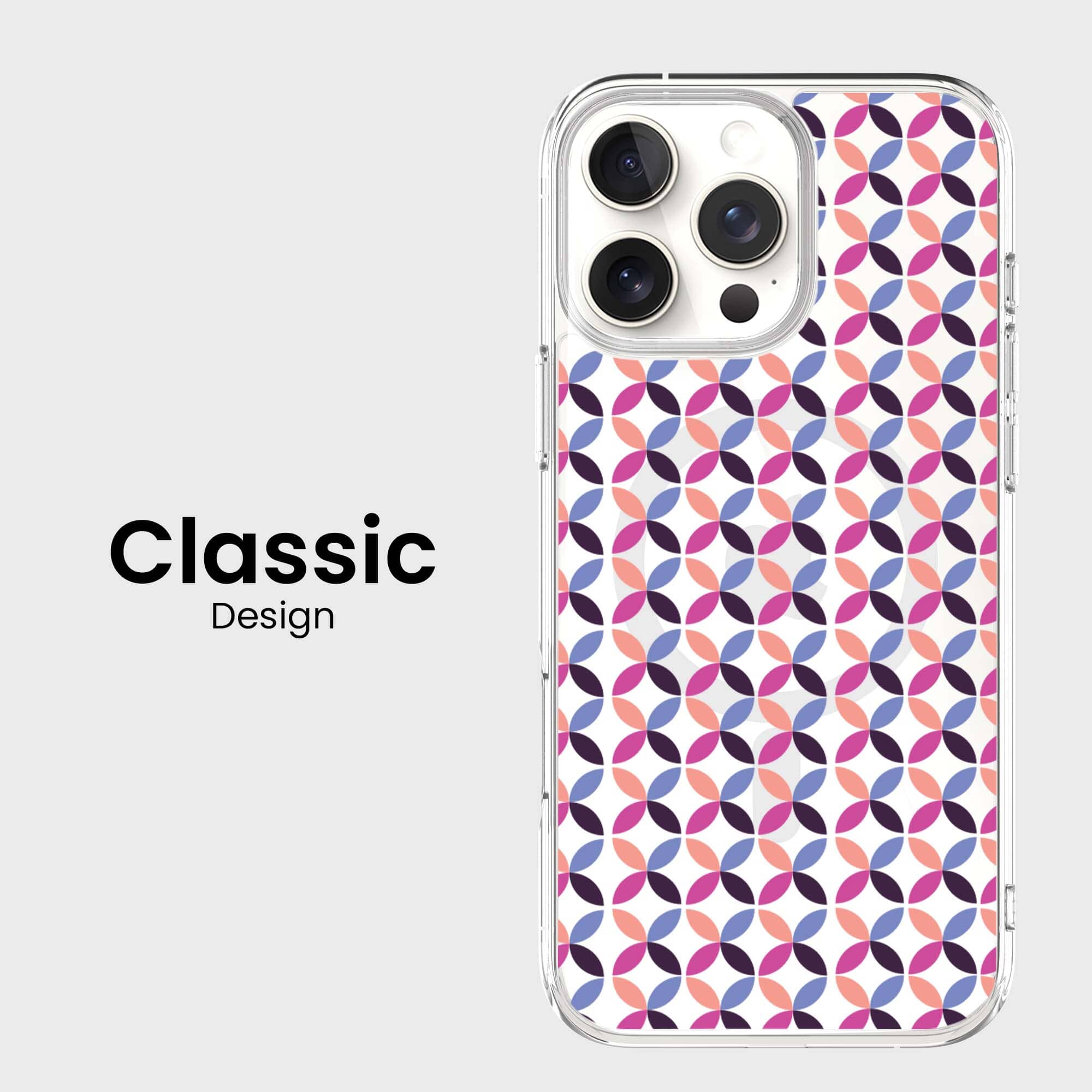 iPhone 16 Pro Max Clear Case - Pink Celestial Petal Design