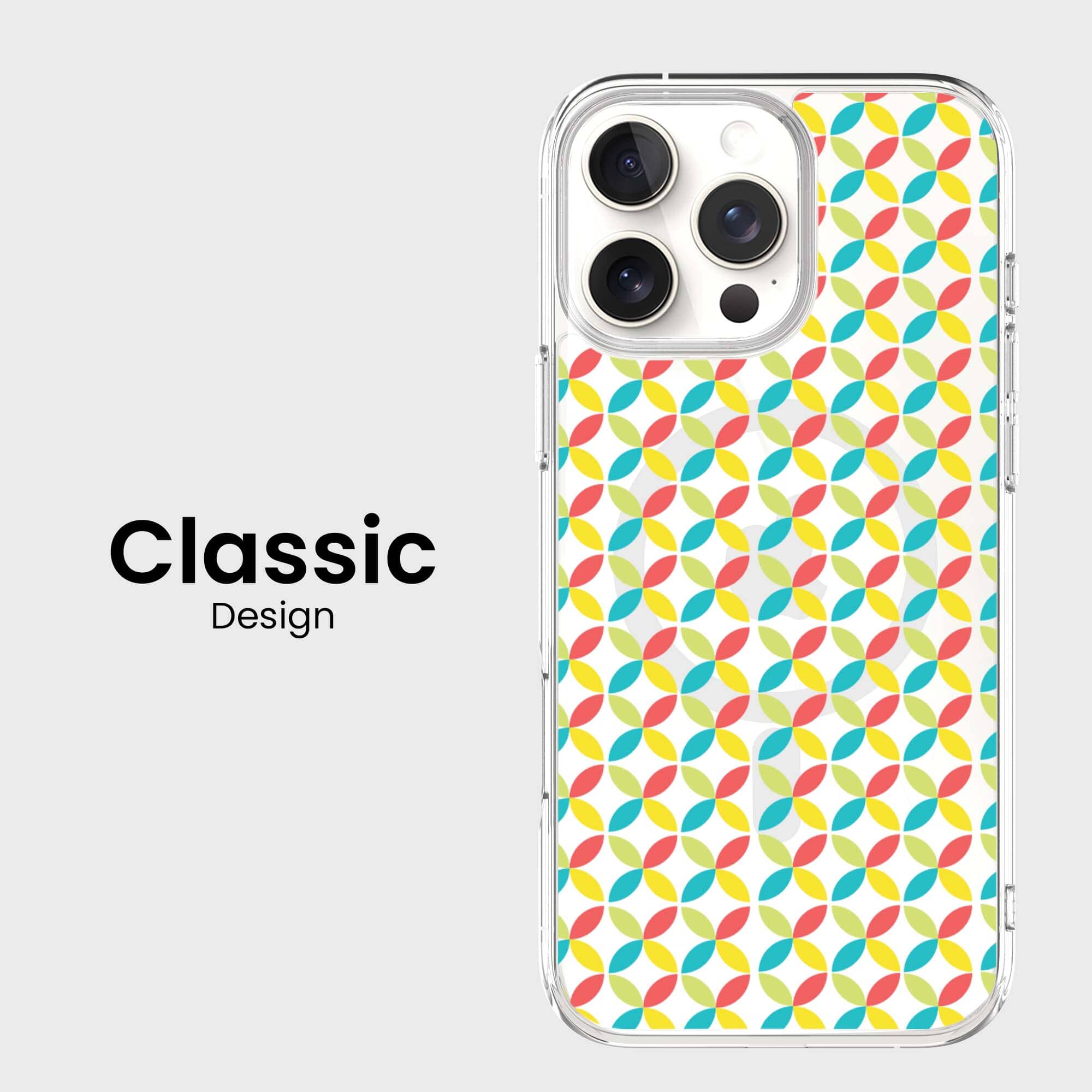 iPhone 16 Pro Max Clear Case - Yellow Celestial Petal Design