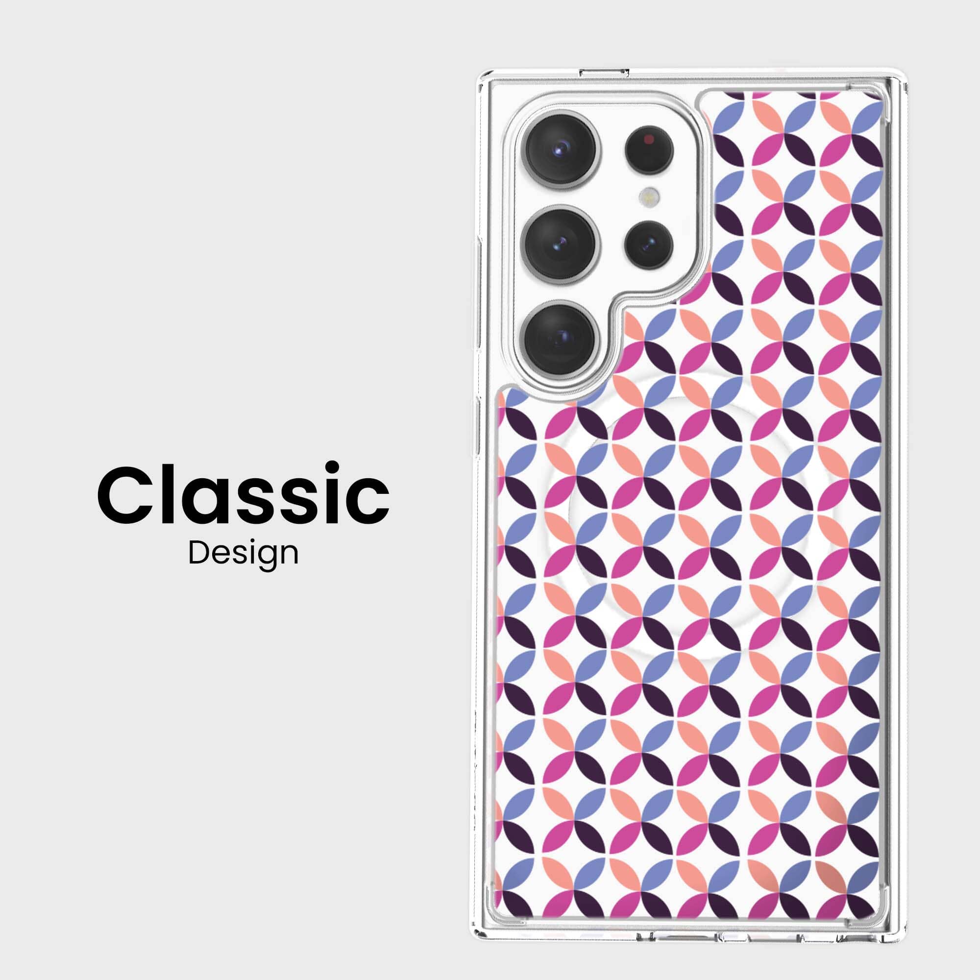 Samsung Galaxy S24 Ultra Clear Case - Pink Celestial Petal Design