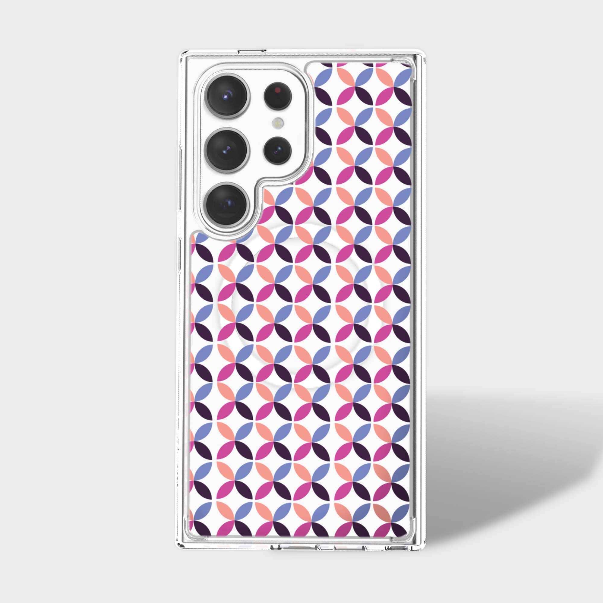 Samsung Galaxy S24 Ultra Clear Case - Pink Celestial Petal Design