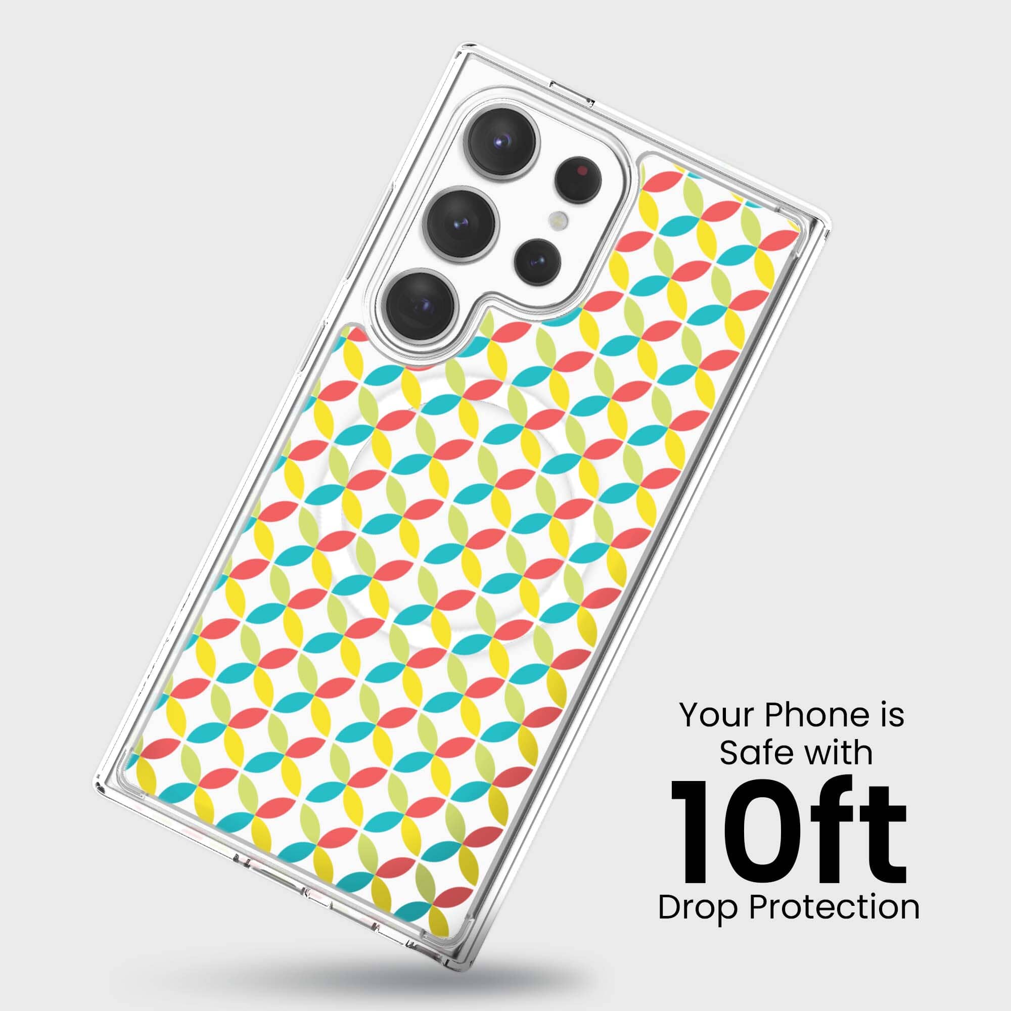 Samsung Galaxy S24 Ultra Clear Case - Yellow Celestial Petal Design