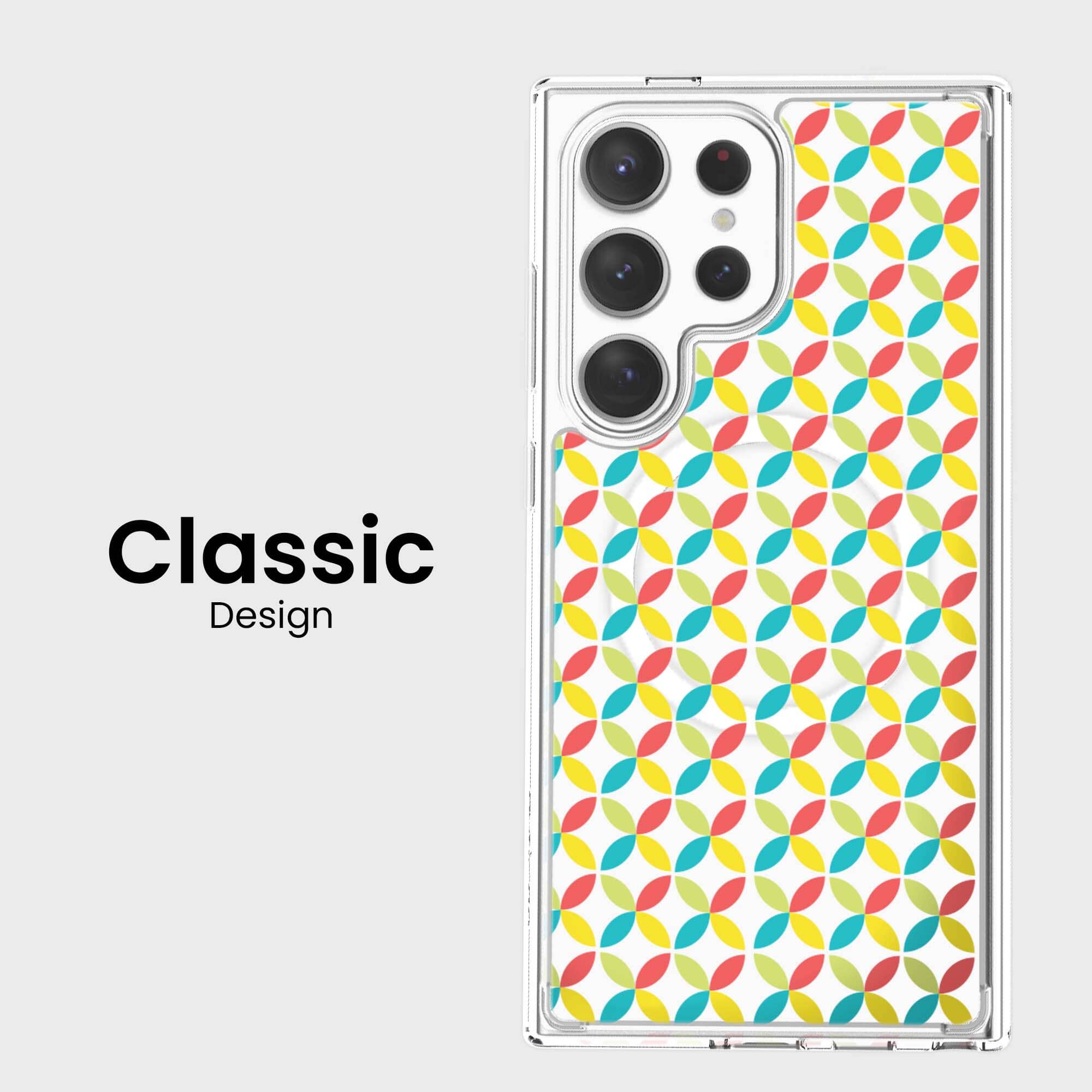 Samsung Galaxy S24 Ultra Clear Case - Yellow Celestial Petal Design