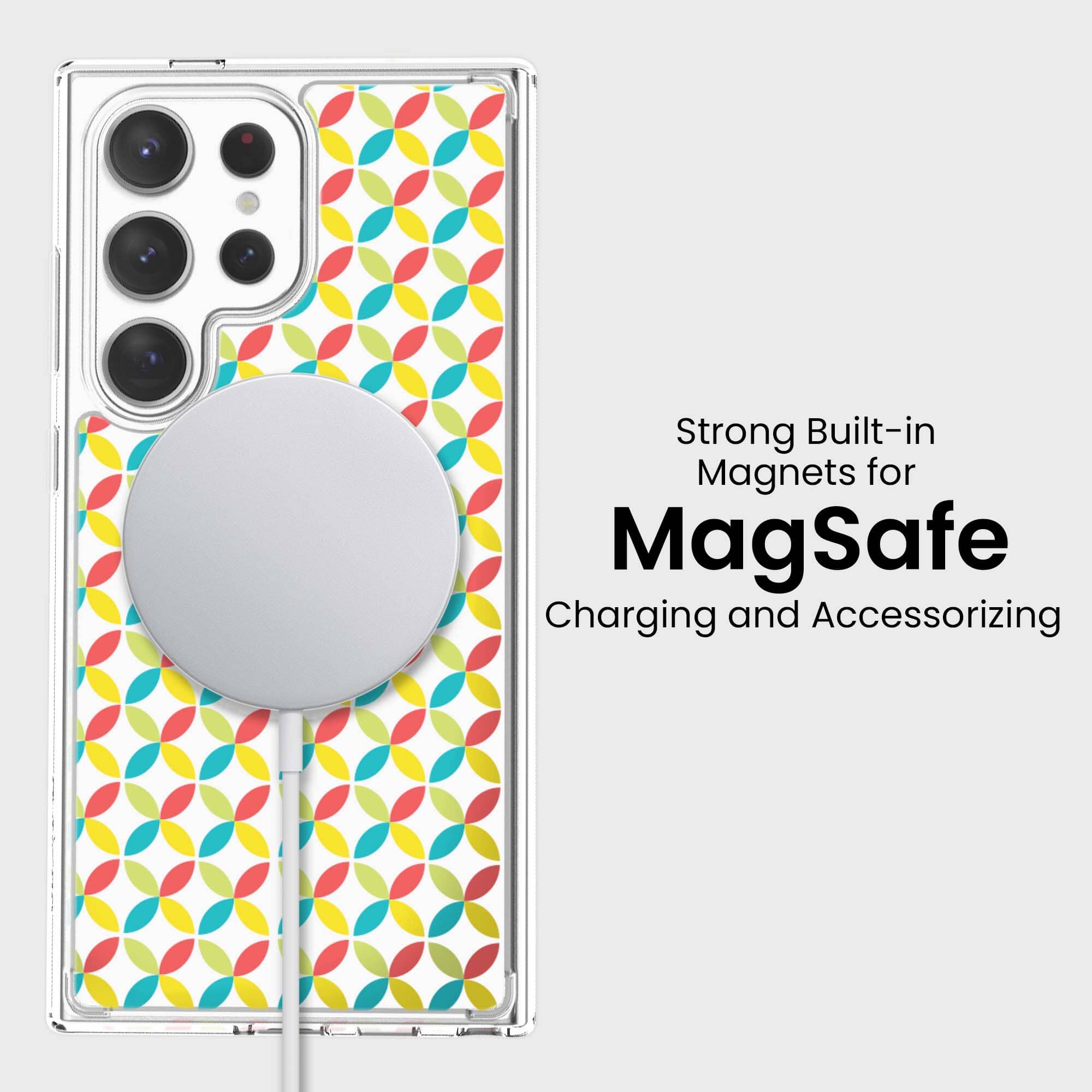 Samsung Galaxy S24 Ultra Clear Case - Yellow Celestial Petal Design