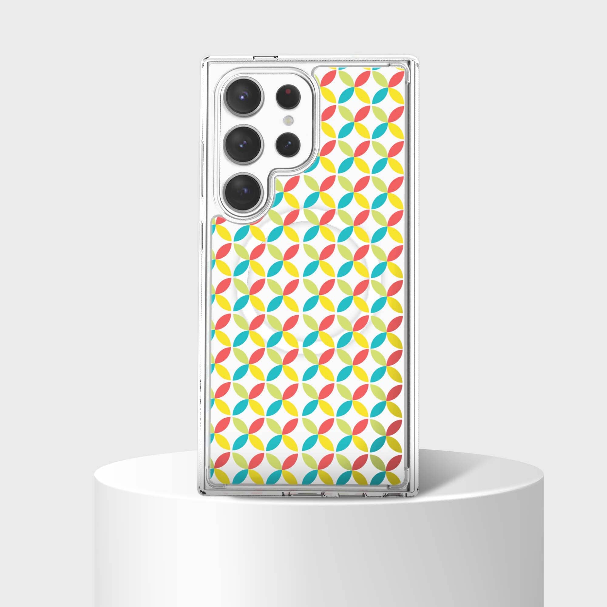 Samsung Galaxy S24 Ultra Clear Case - Yellow Celestial Petal Design