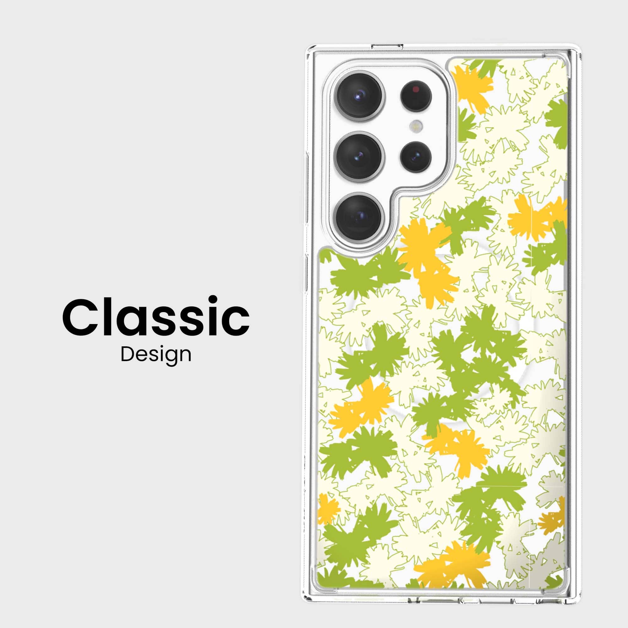 Samsung Galaxy S24 Ultra Clear Case - Yellow Dandelion Design