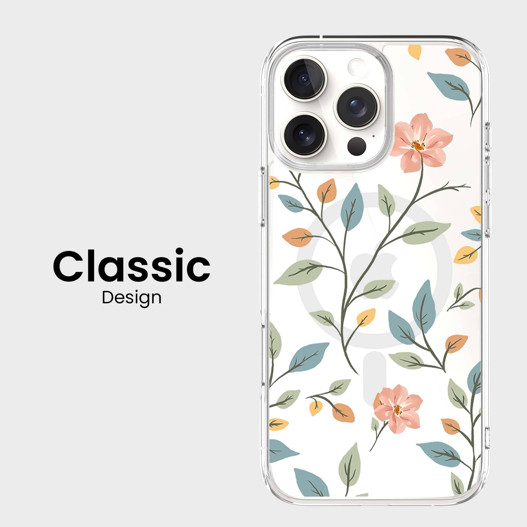 MagSafe iPhone 16 Pro Easter Floral Clear Case