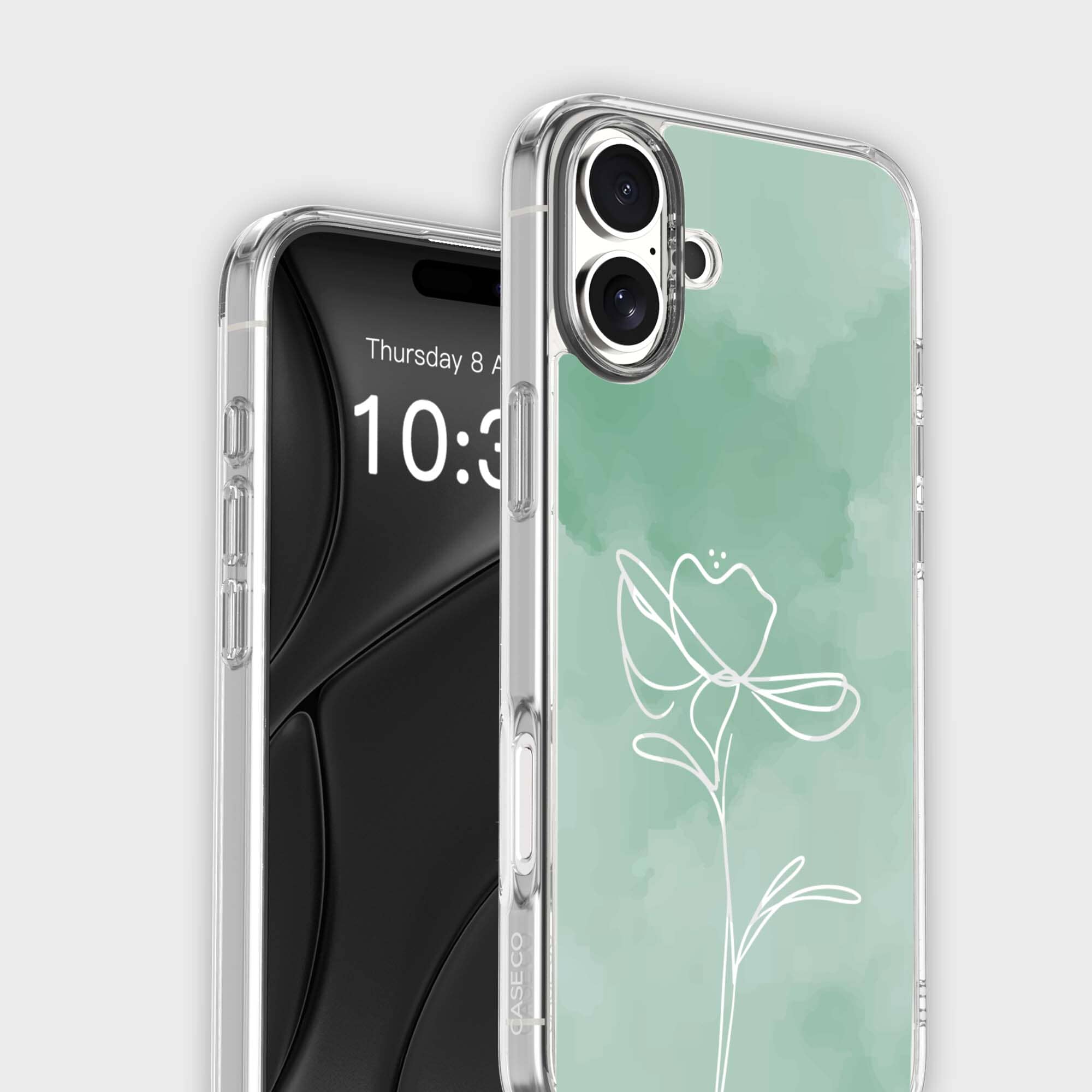 iPhone 16 Case With MagSafe - Green Flower