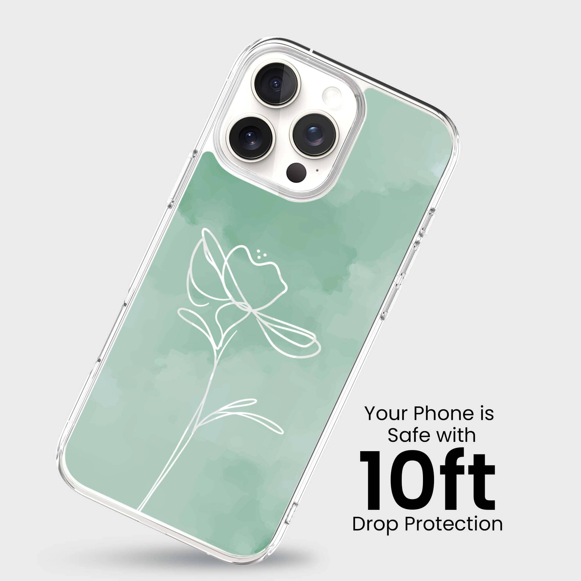 iPhone 16 Pro Case With MagSafe - Green Flower