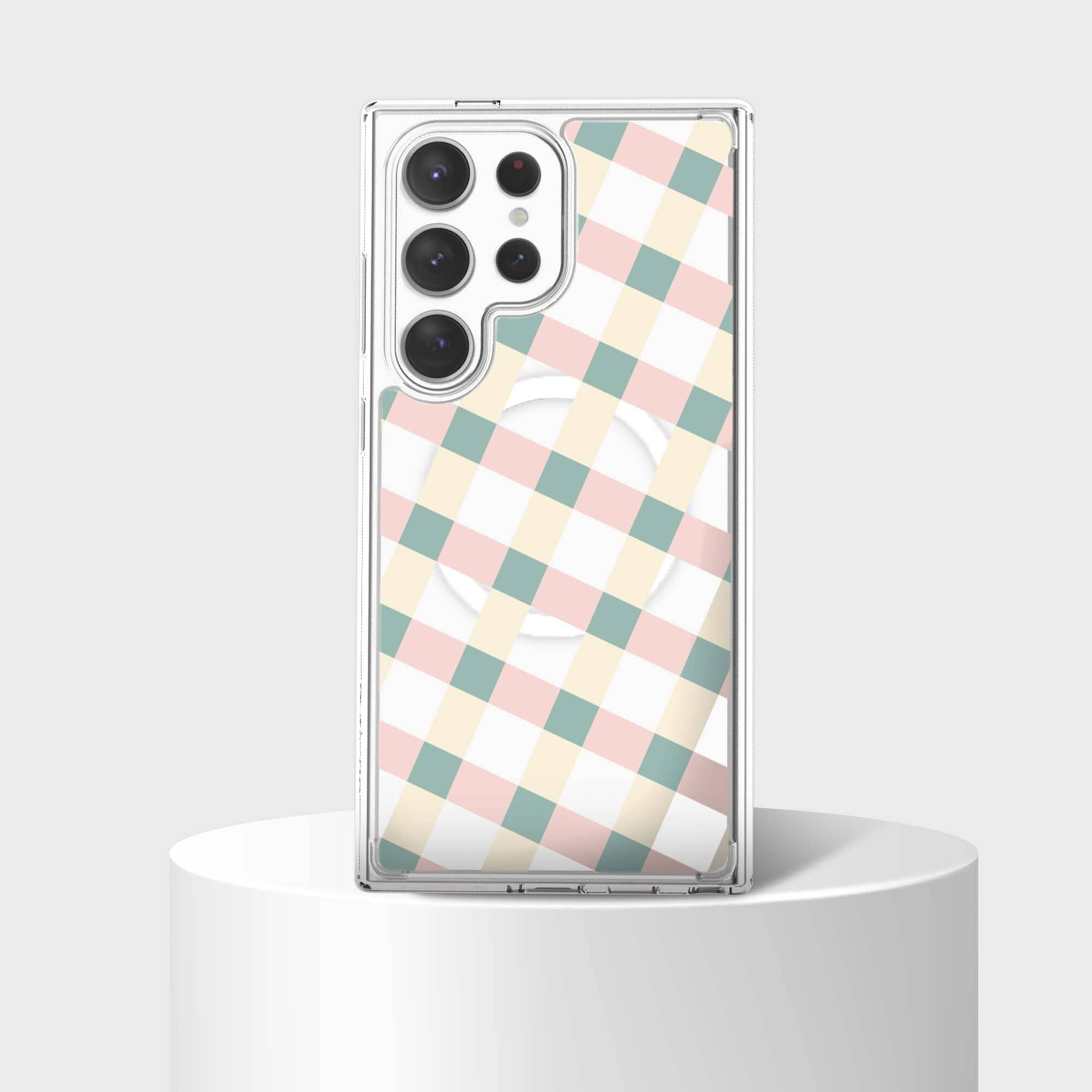 Samsung Galaxy S24 Ultra Clear Case - Light Lattice Design